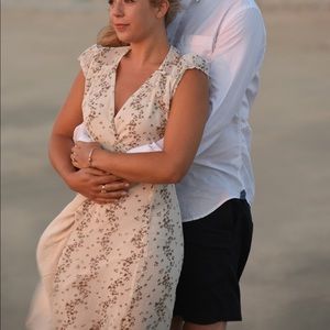 Midi Cap sleeve wrap dress from Urban Outfitters